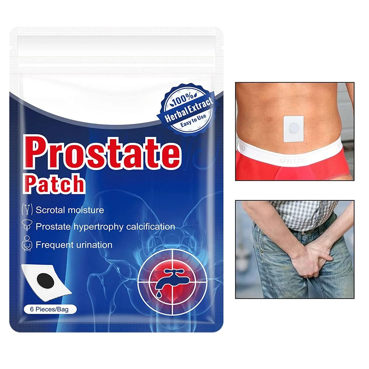 1 Pack ( 6 Patchs) 6 pièces de soins de la prostate